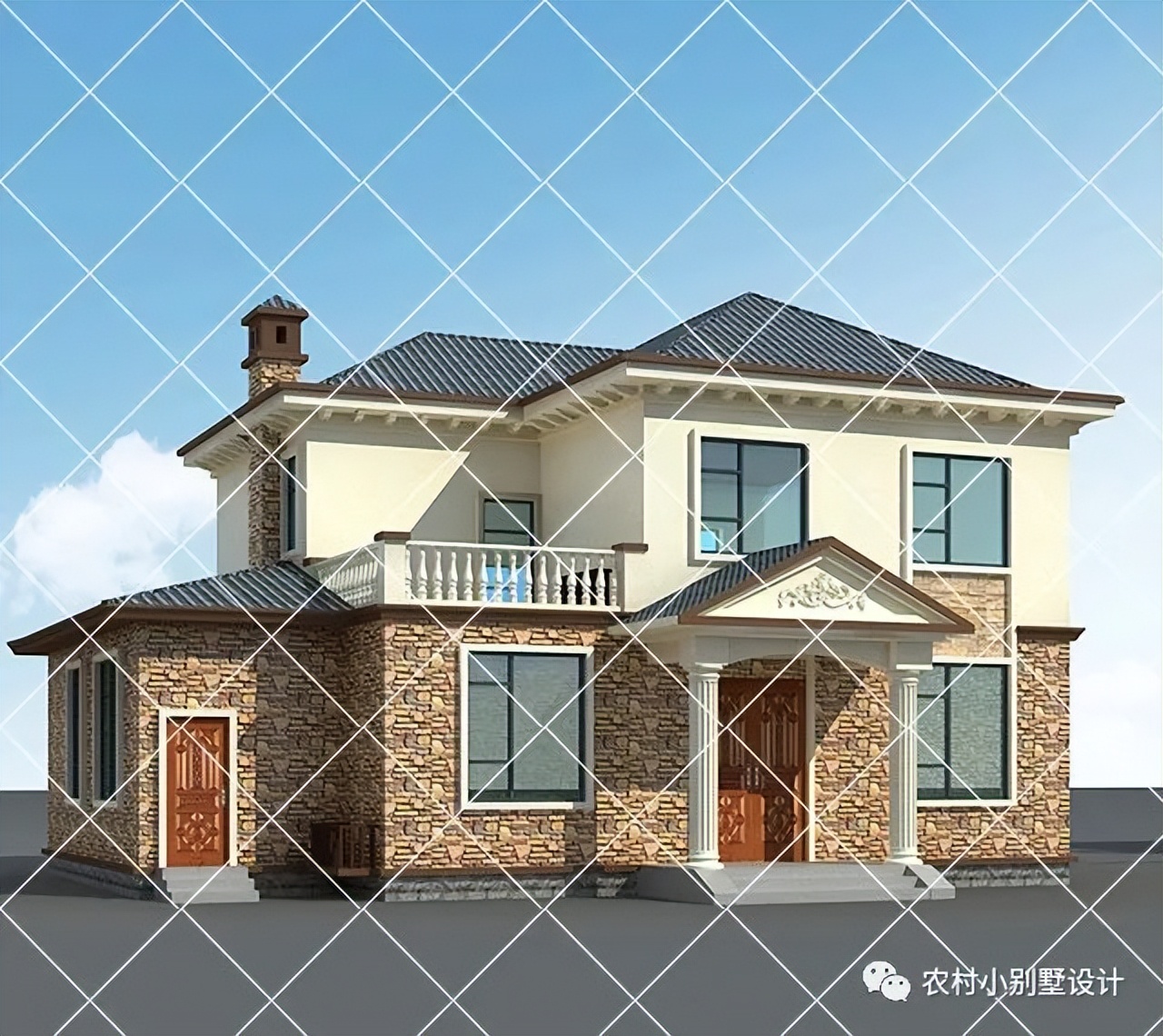 农村自建别墅带柴火灶设计,农村带堂屋柴火灶三层别墅实拍图