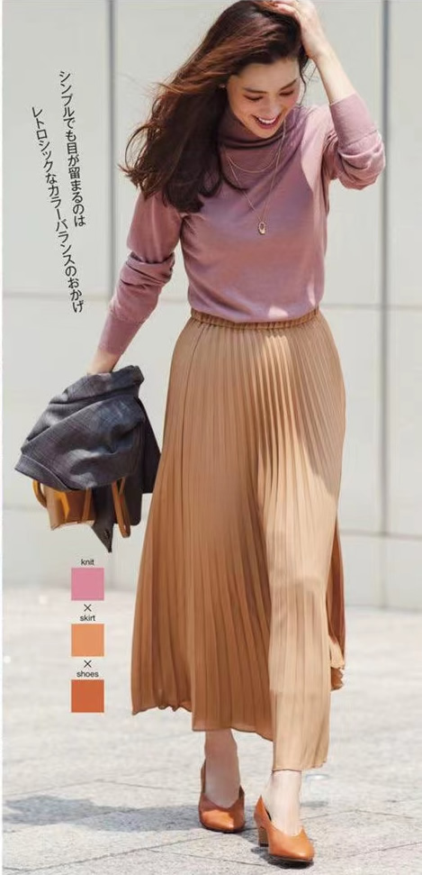 这些颜色穿在一起显白又高级,秋冬穿棕色系真的太显白了