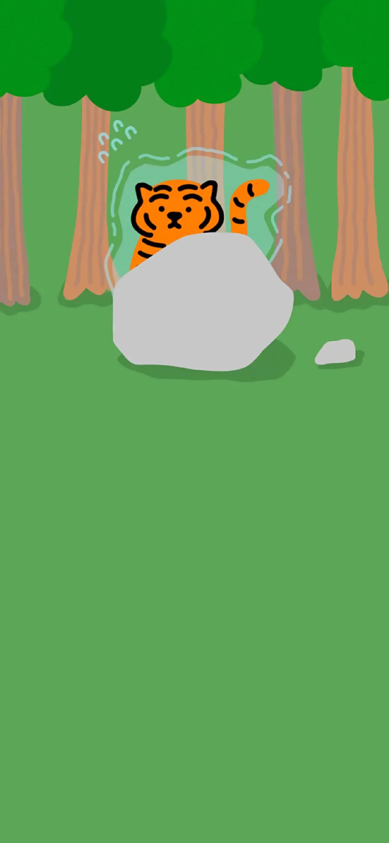 手机壁纸小老虎红色,小老虎万事如意壁纸