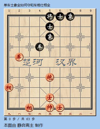 单车士守和车单兵定式,单车士象全守和炮车的定式