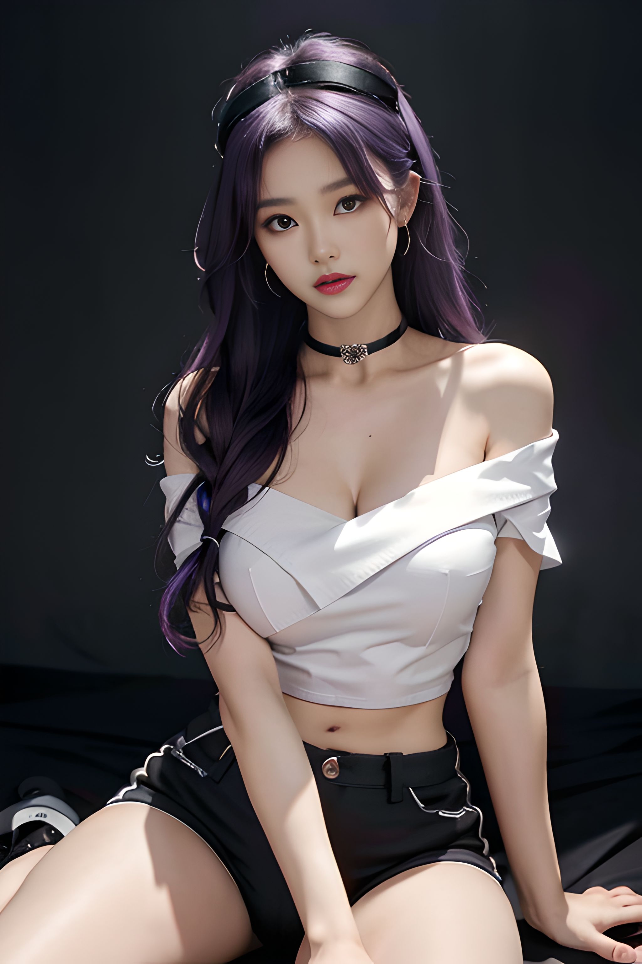 吊带上衣和紧身裤子拉丁舞服,黑色吊带背心蓝色紧身裤