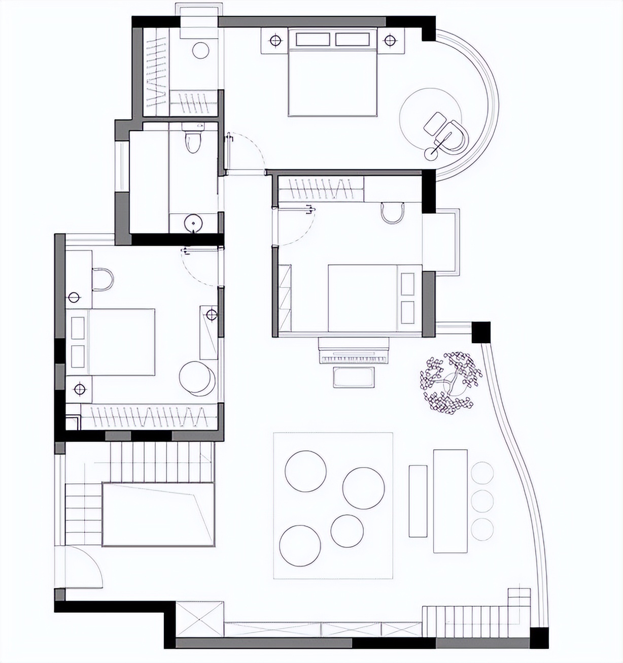 顶层复式楼带露台怎么装修,顶层复式带大露台中式装修攻略