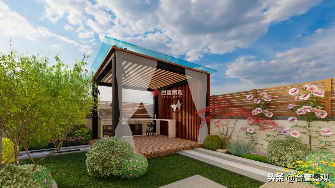 庭院设计带亭子,庭院设计木亭子