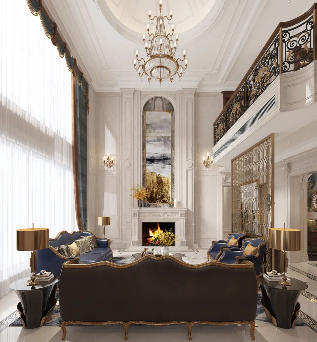 别墅挑空客厅怎么介绍,挑空客厅豪宅