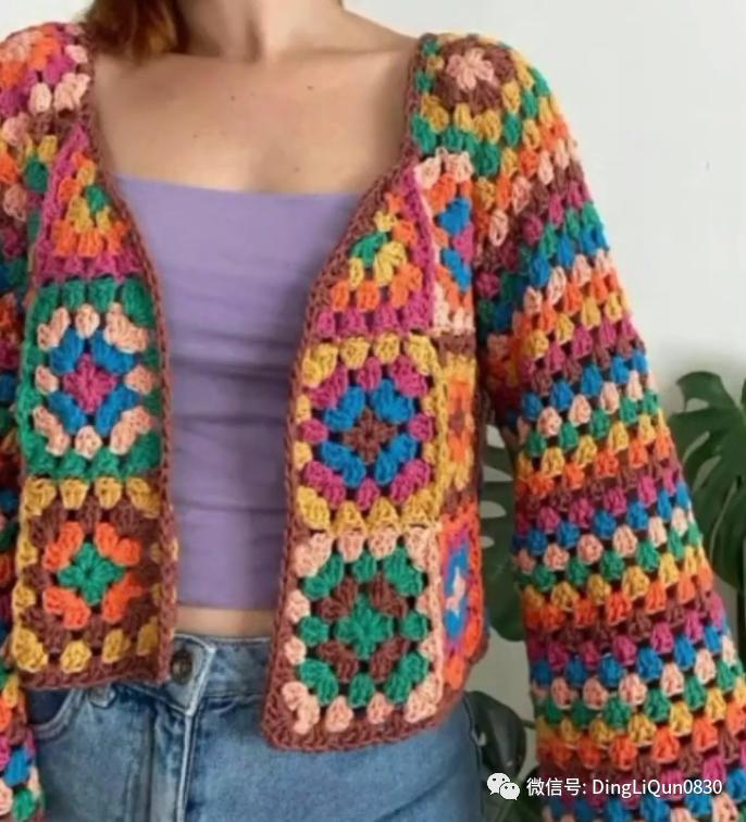 「针织作品」漂亮的祖母格图案夹克2022精品系列