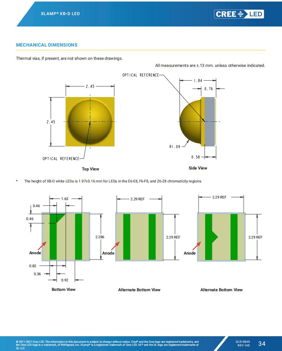 科锐led摩托车灯,科锐led灯珠可以做到多少流明每瓦