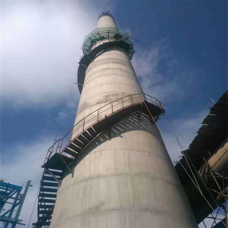 砼烟囱安装旋转爬梯,水泥烟囱安装转梯平台