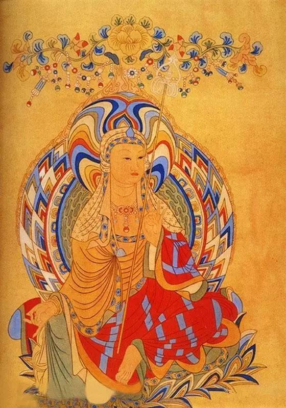 道教佛教题材绘画欣赏,佛教五佛神像绘画