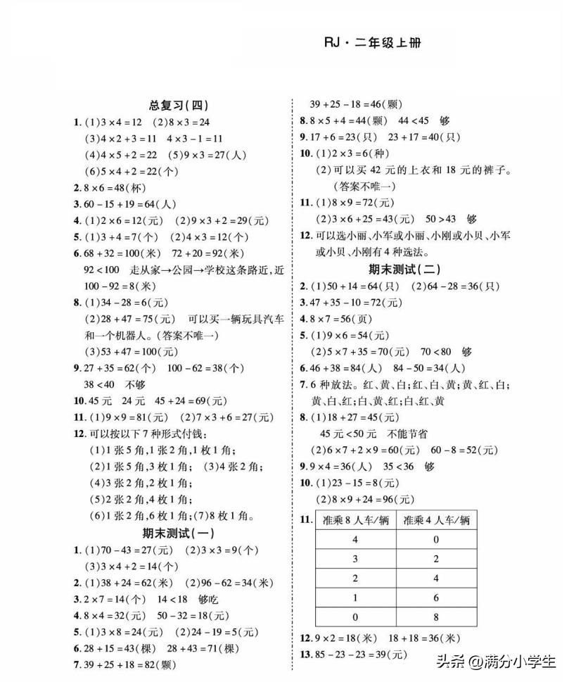 二年级加减混合运算100以内应用题,二年级两步计算应用题100题和答案