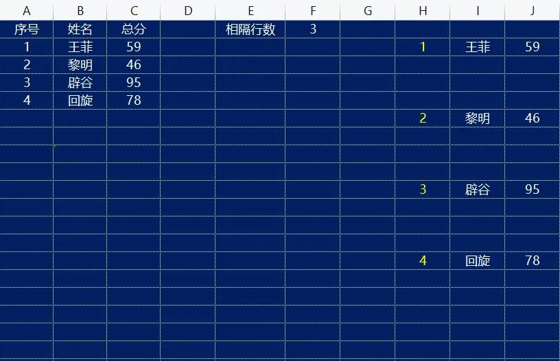 如何快速隔行插入行数,隔行增加一行