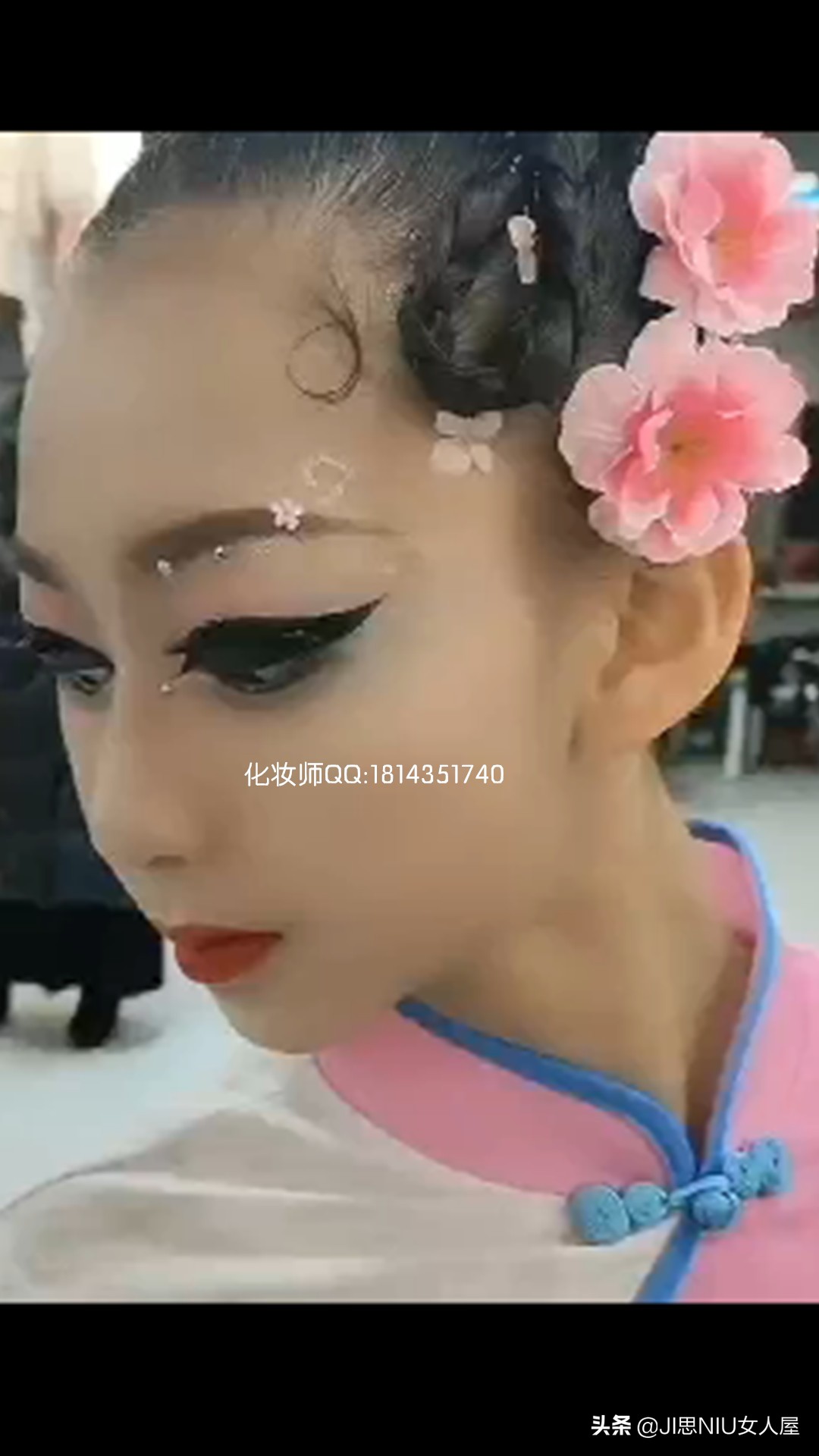 儿童舞台妆红色眼影怎样画好看,如何画孩子舞台妆眼线