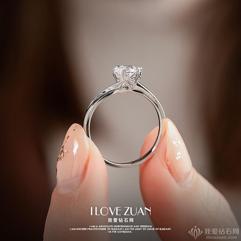 简约显大的30分玫瑰金钻戒款式,50分钻戒至30分钻戒上手比较图