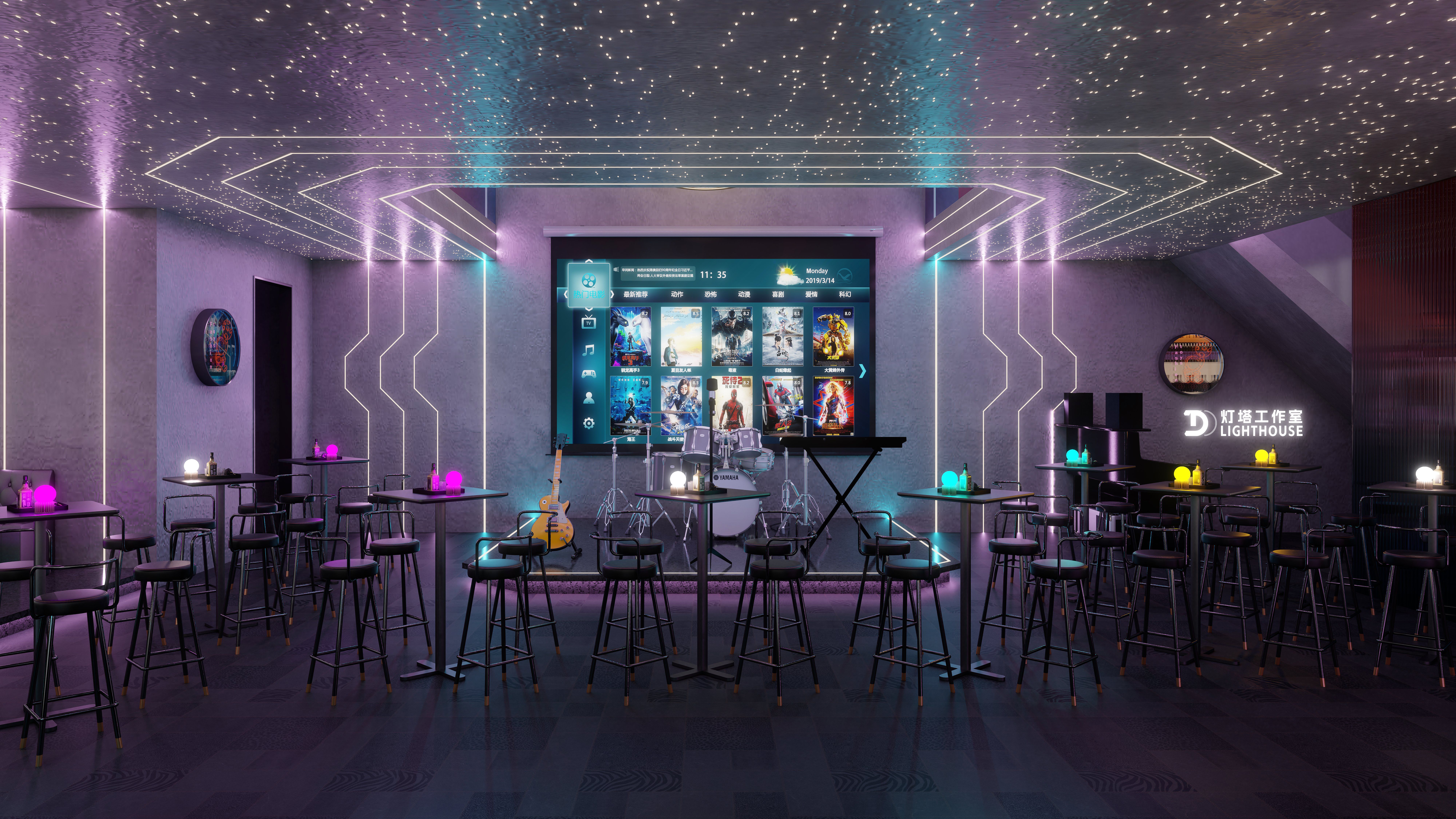 给人温暖的酒吧设计静谧又高级,设计感炫酷的酒吧