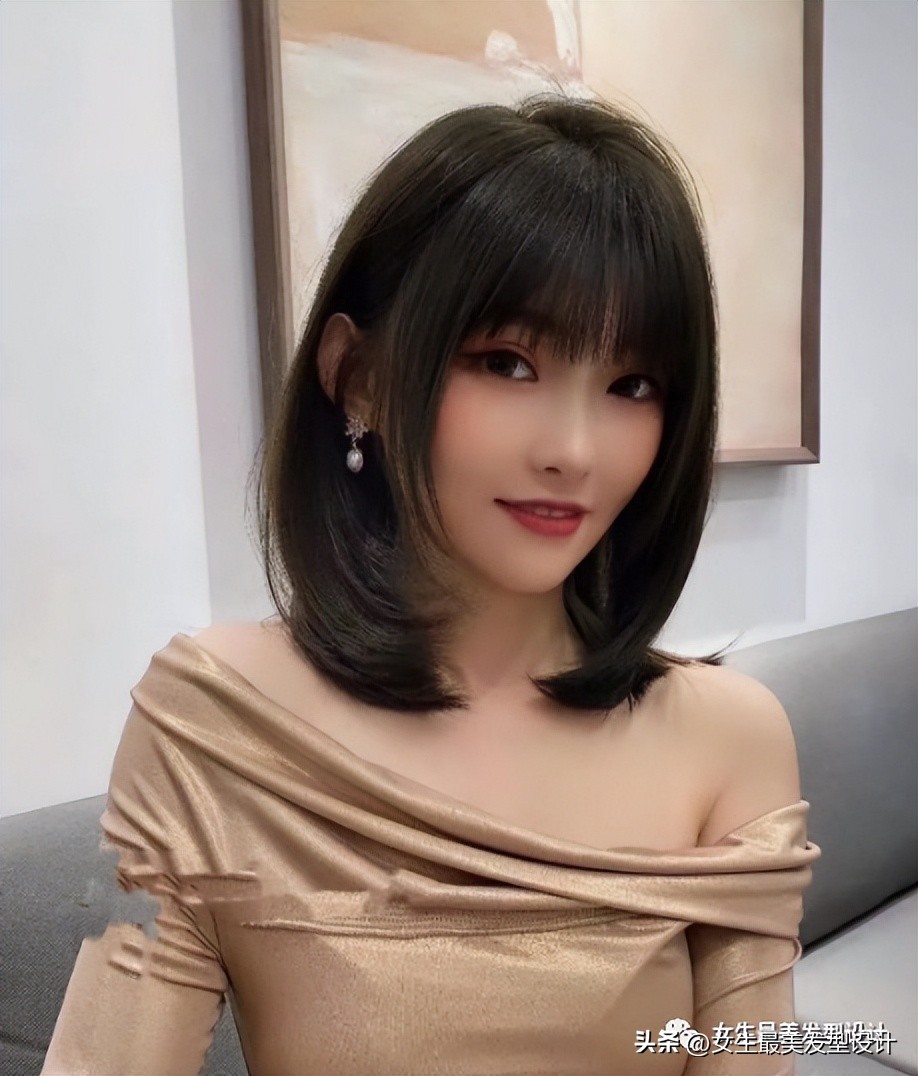 女生又酷又飒齐肩发打理,齐肩短发内扣优雅酷飒发型