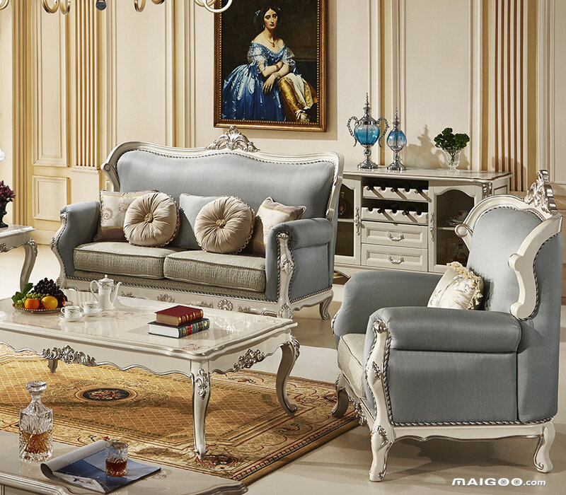 法式轻奢布艺沙发款式,法式田园风布艺沙发
