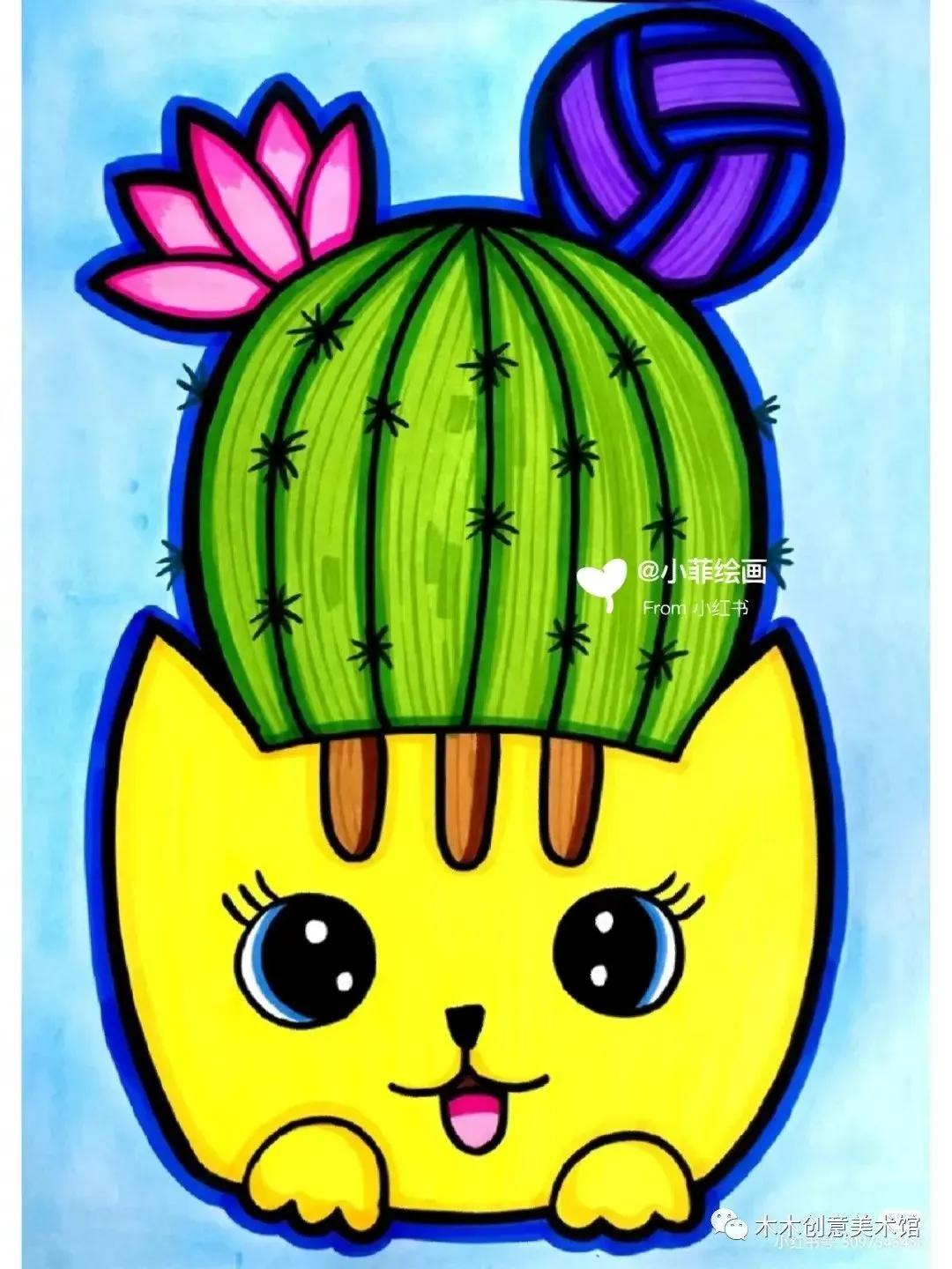 马克笔画儿童画简单好看,儿童马克笔画画简单又好看图片