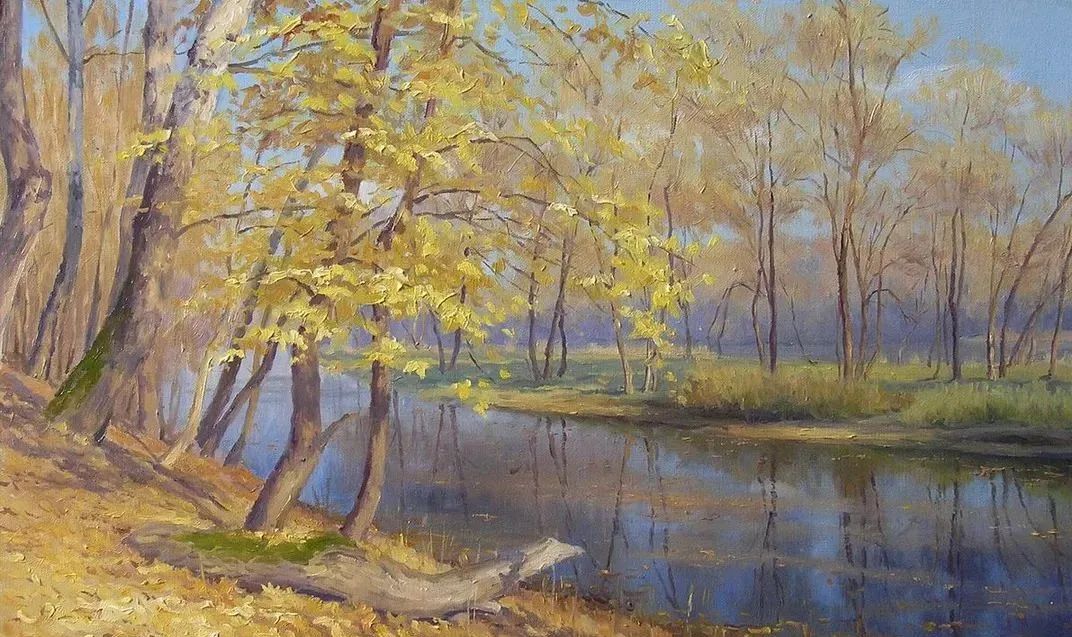 光影很强的油画风景,这油画太美了把光影画到了极致