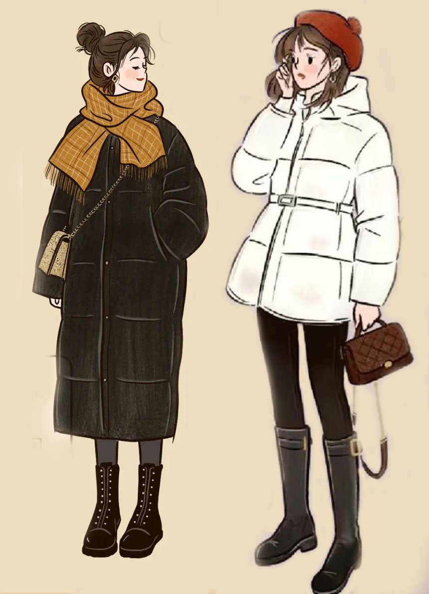 告别臃肿羽绒服穿搭技巧合集,黄绿色羽绒服太肥怎么搭配衣服