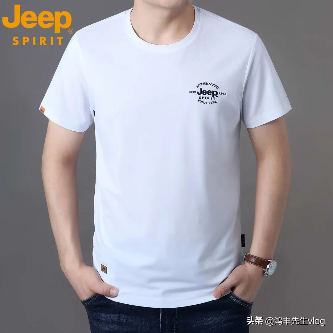 jeep短袖t恤专卖店男装翻领,jeep短袖t恤男纯棉官方正品