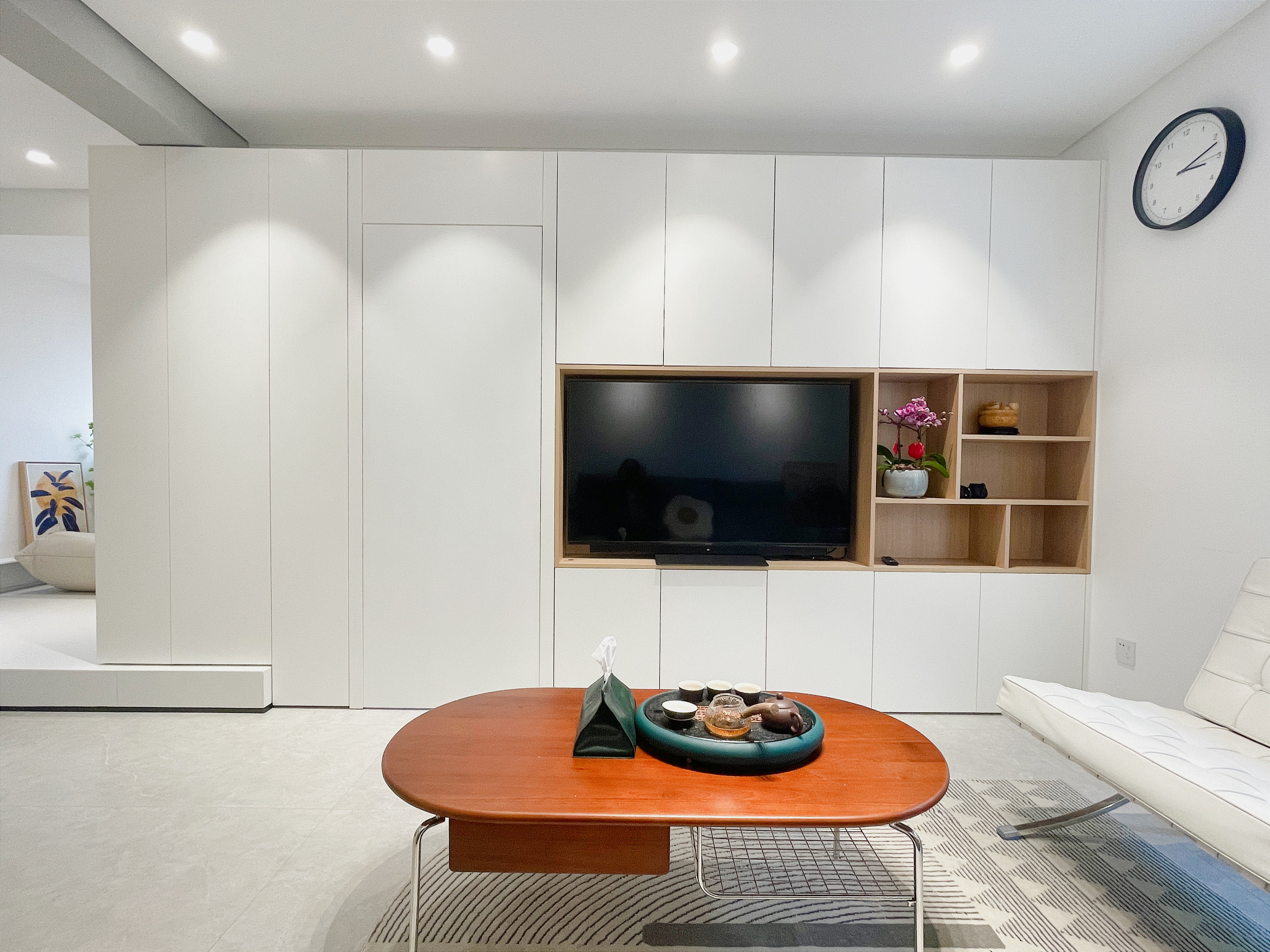 中古风格满墙电视柜,满墙电视柜真香