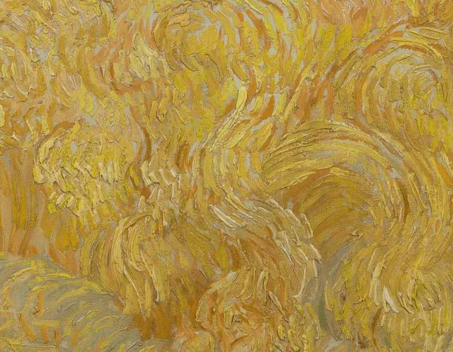 世界油画向日葵,梵高金色麦田油画临摹教程