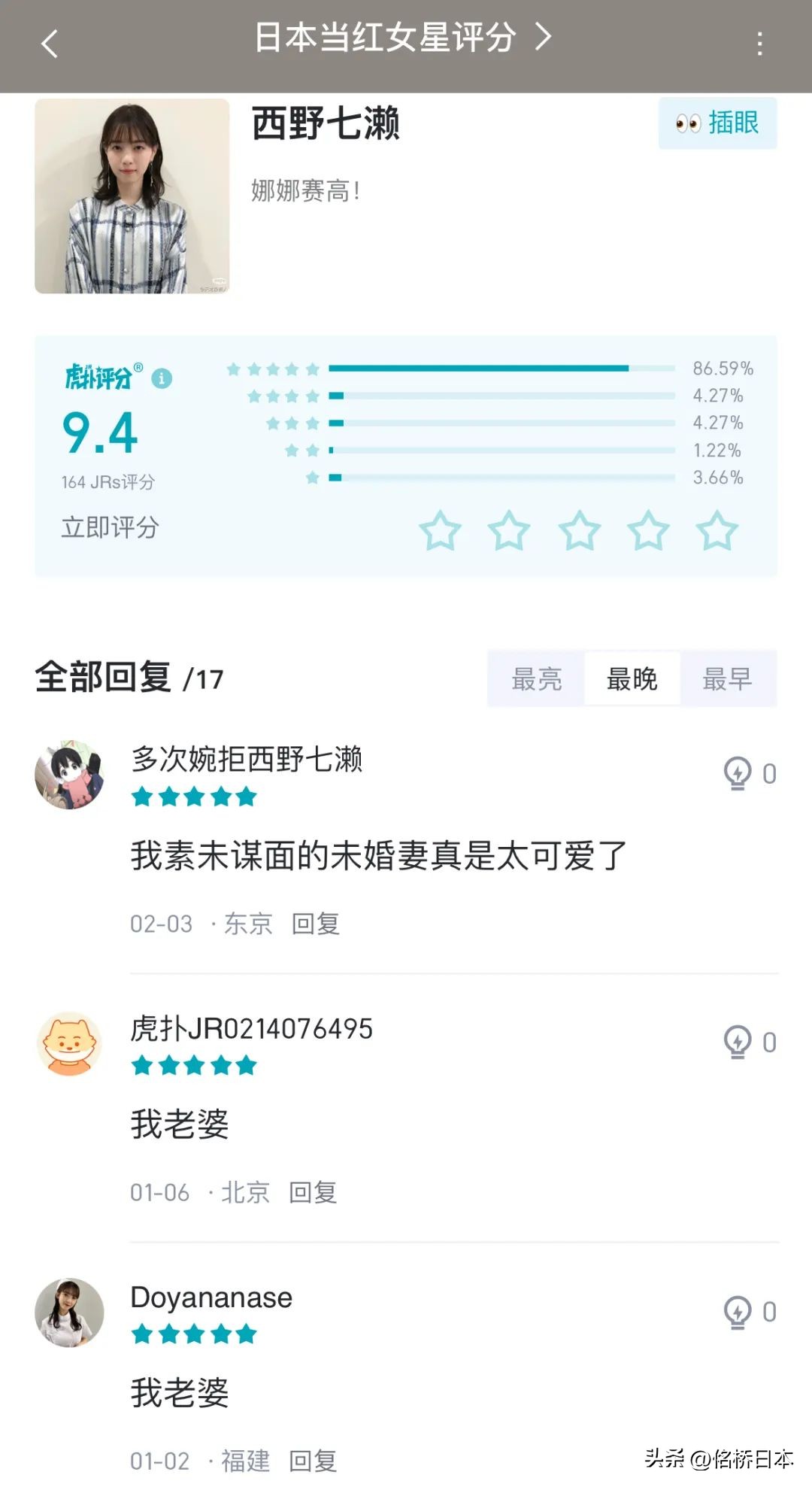 日本宅男喜爱的女明星,虎扑女明星颜值排行