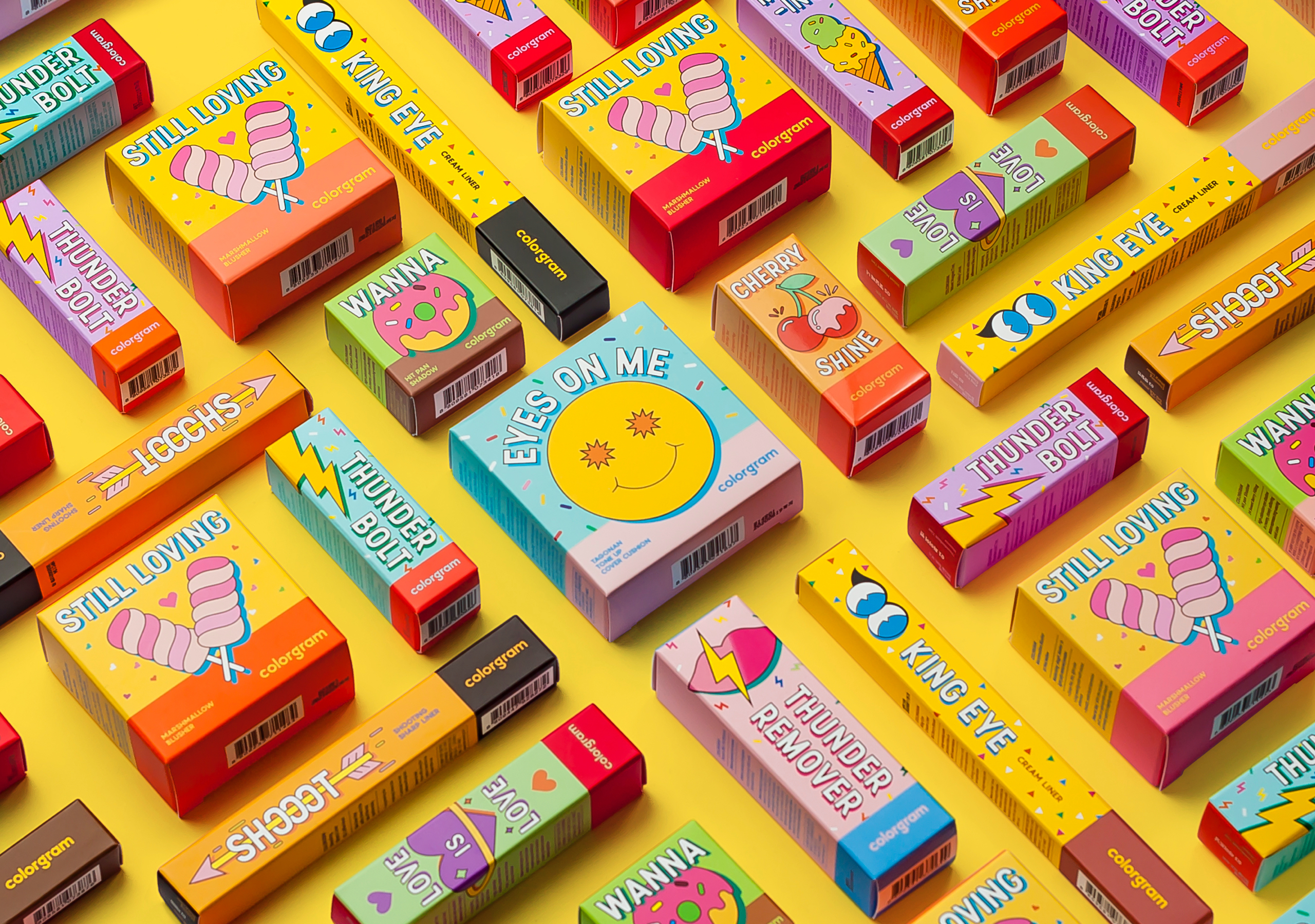 色彩对比强烈的包装设计,包装设计颜色搭配高级感