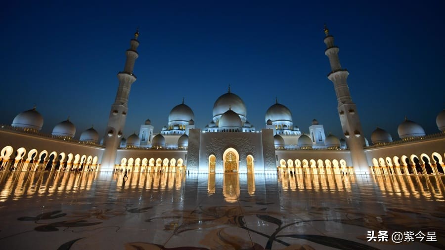 阿联酋阿布扎比最奢华的清真寺,世界上最豪华的清真寺阿布扎比