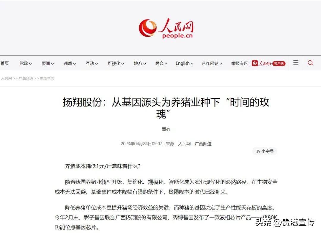 扬翔股份预披露,扬翔基因