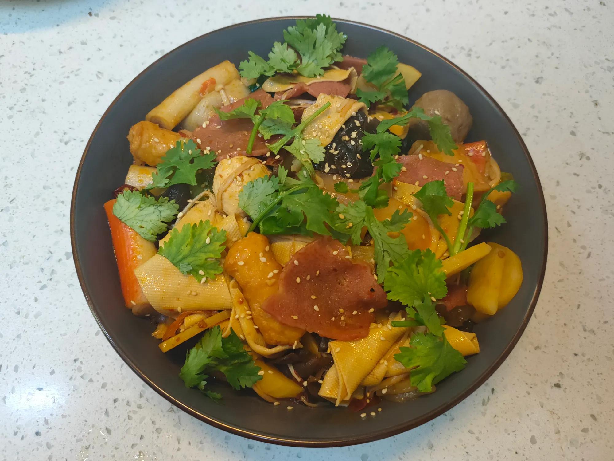 不辣的麻辣香锅调料自制,大厨不用麻辣香锅调料做麻辣香锅