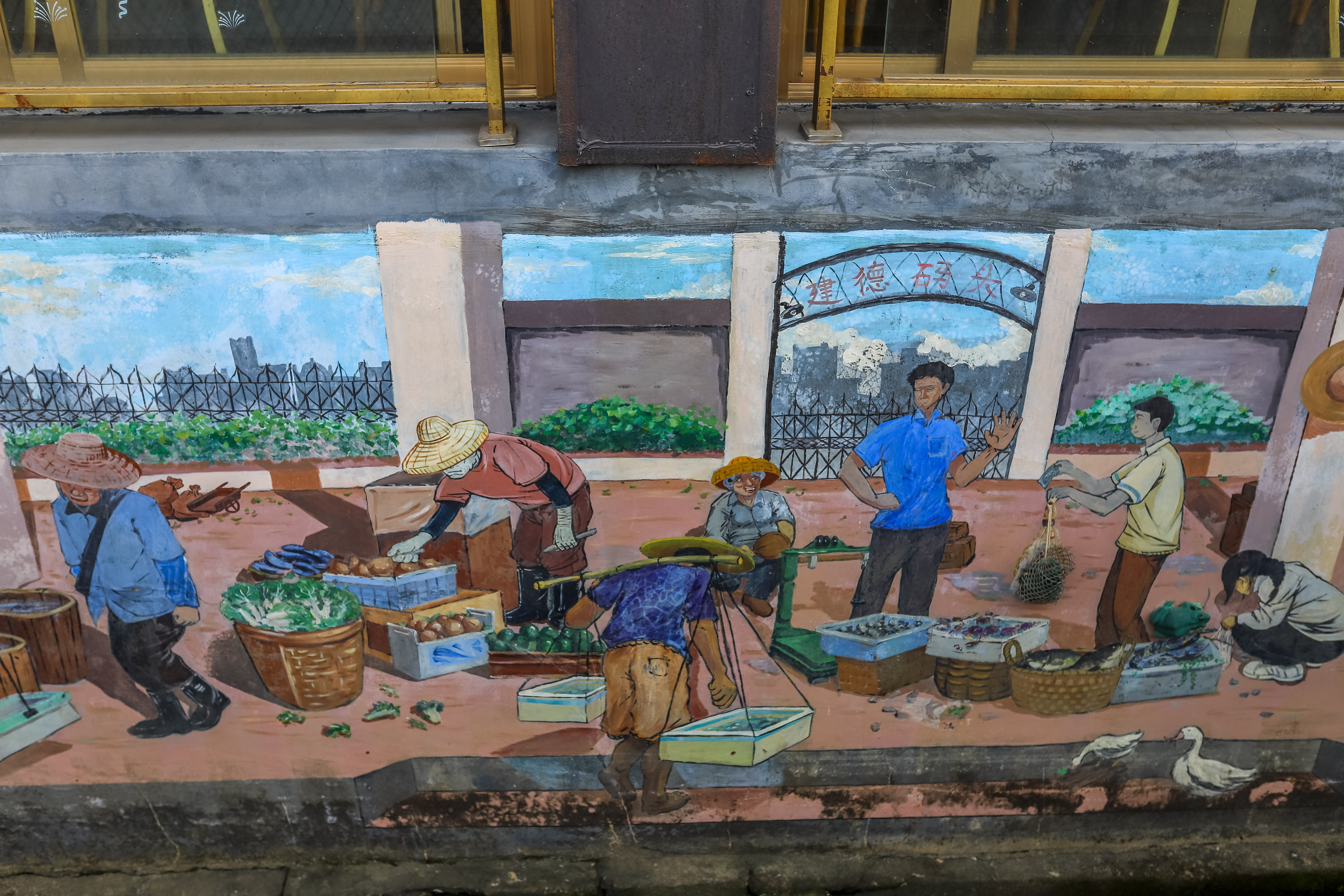 简单酒馆涂鸦手绘墙,镰仓灯塔