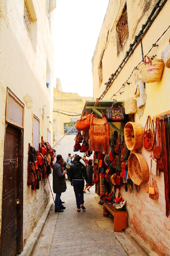 摩洛哥皮革大染坊菲斯 (摩洛哥的皮革染坊)
