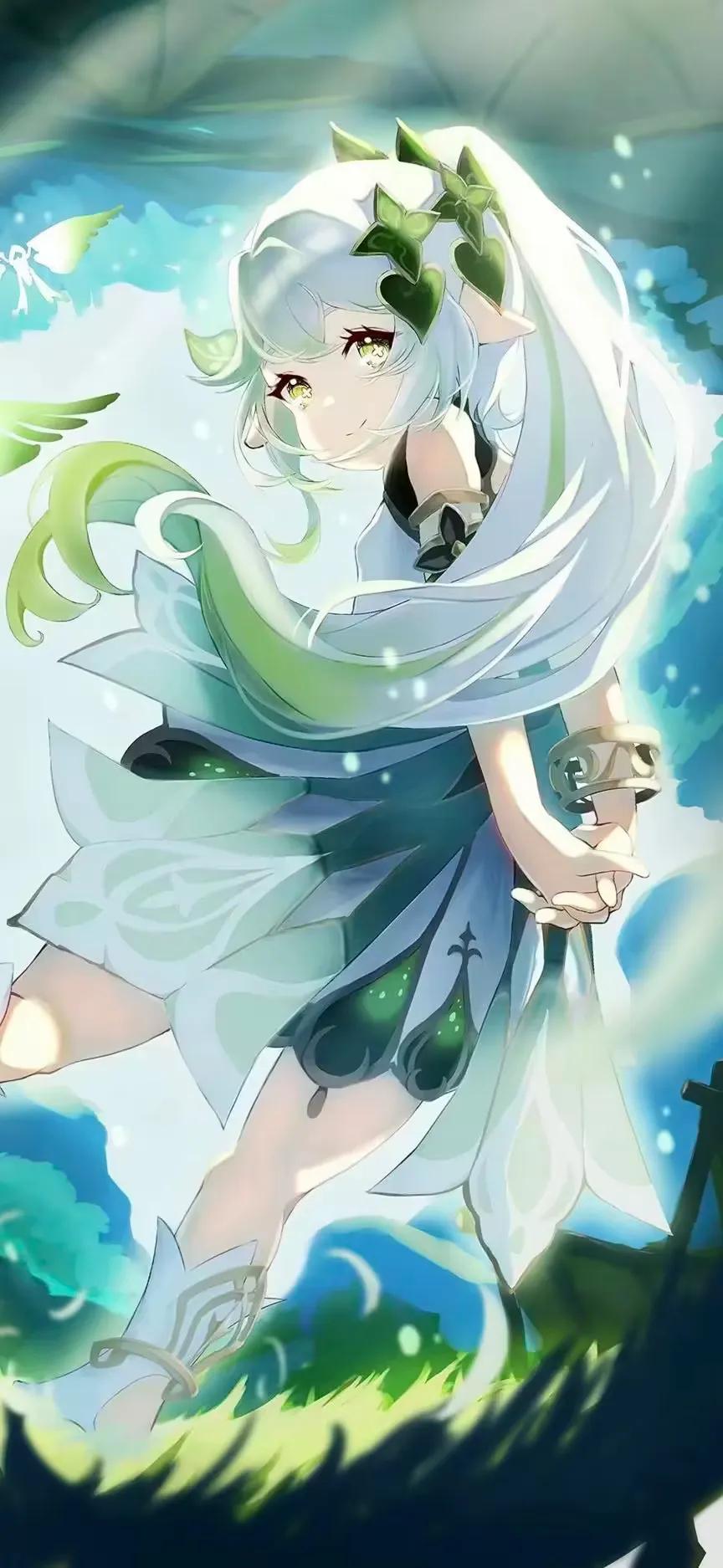 红衣佳人动漫壁纸,二次元壁纸之绿衣佳人