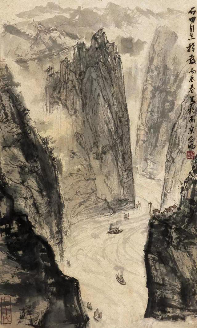 金陵山水画名画欣赏,金陵五大家诗意山水画欣赏