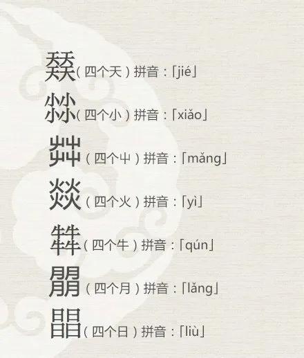 二叠字三叠字和四叠字有哪些,二叠字三叠字四叠字生僻字