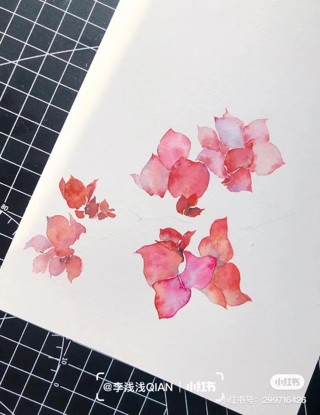 水彩中国风风景简单,古风水彩花卉简单又好看