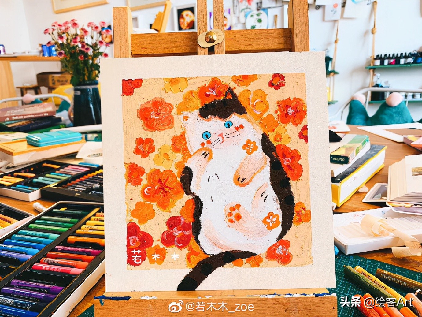 治愈了一切的不可爱图片,油画棒森系小清新插画