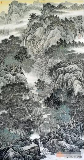 竖幅山水画图片大全精品,陈学良山水画精品欣赏40幅