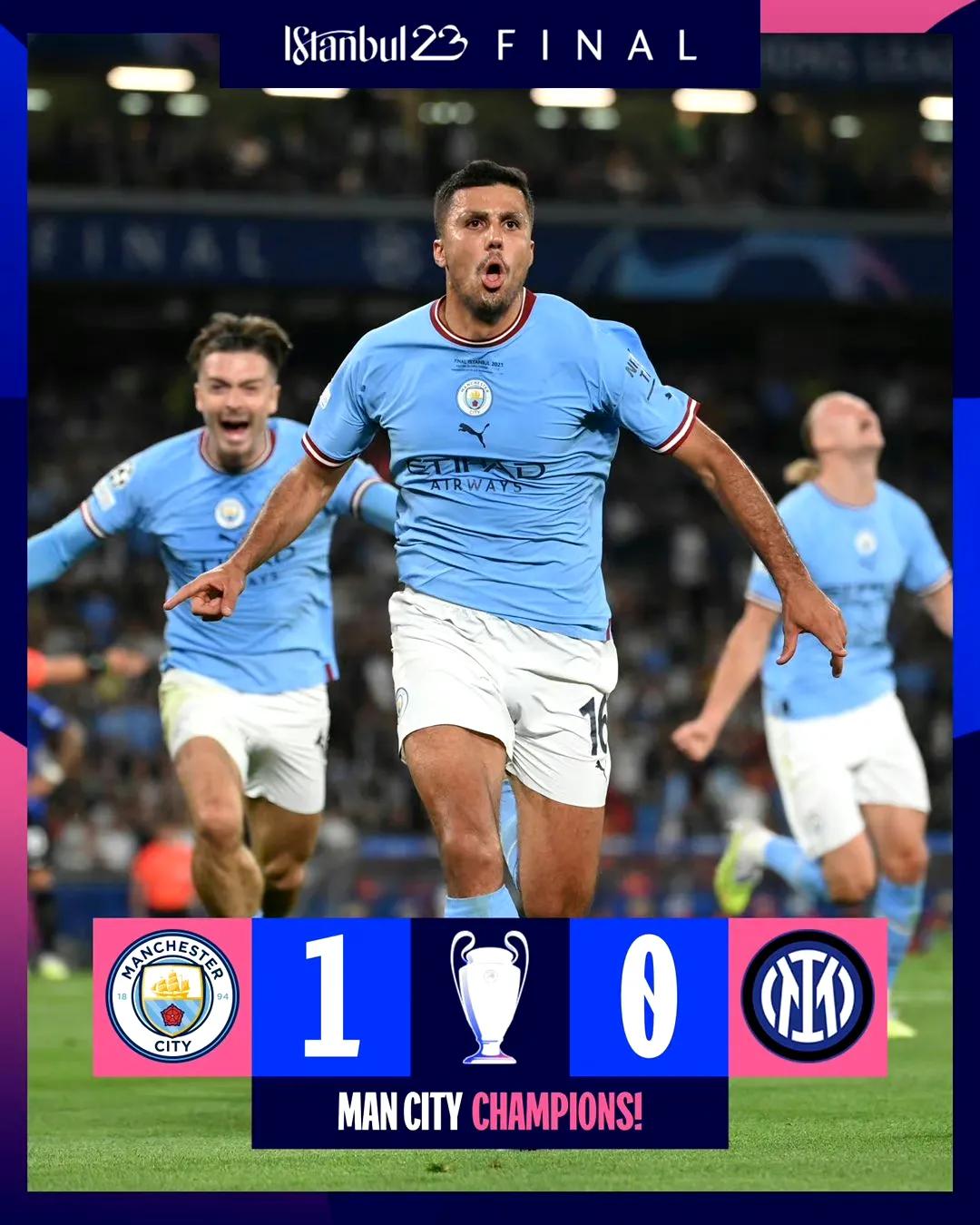 曼城最终3比2击败卫冕冠军,曼城2-0击败维拉登顶榜首