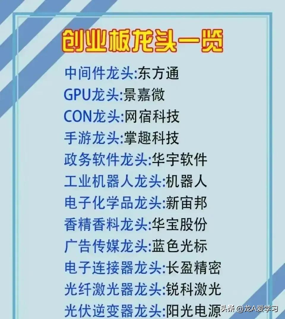 汽车创业板龙头股有哪些,创业板2元左右的龙头股