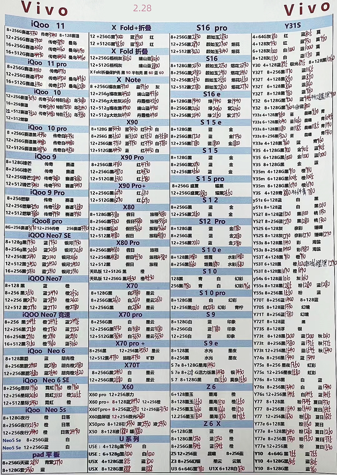华强北手机报价单,华强北手机今日报价单