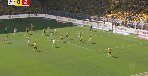 德甲多特2-1击败不莱梅,拜仁4-0胜多特罗伊斯射门