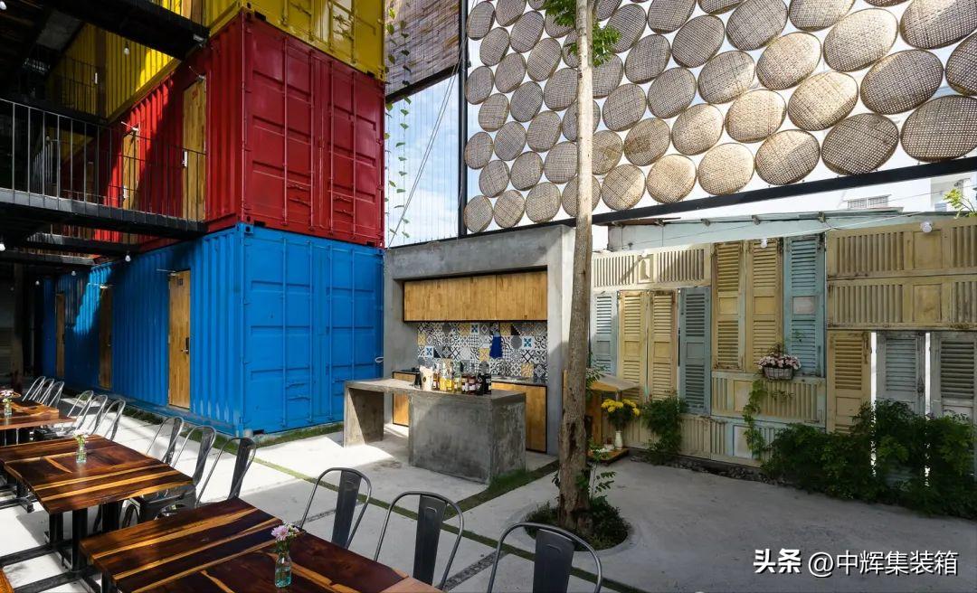 越南集装箱民宿,集装箱式酒店图片
