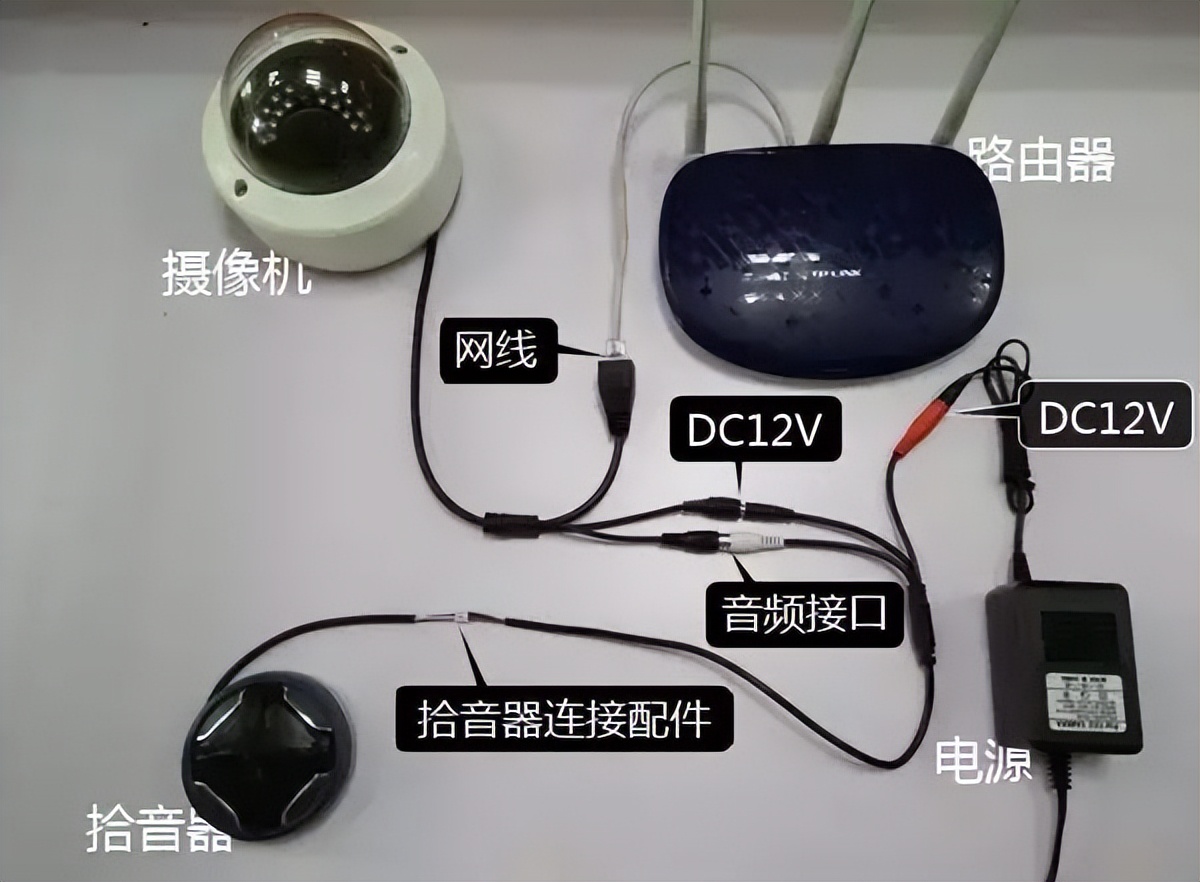 网络摄像头怎么装拾音器,网络摄像机拾音器接法