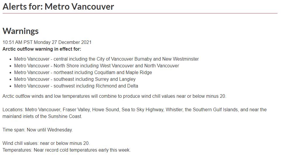 温哥华低温,温哥华冬天最冷零下10度