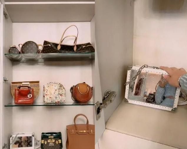 女孩炫富视频九万的包包,土豪直播间刷100万的女主播