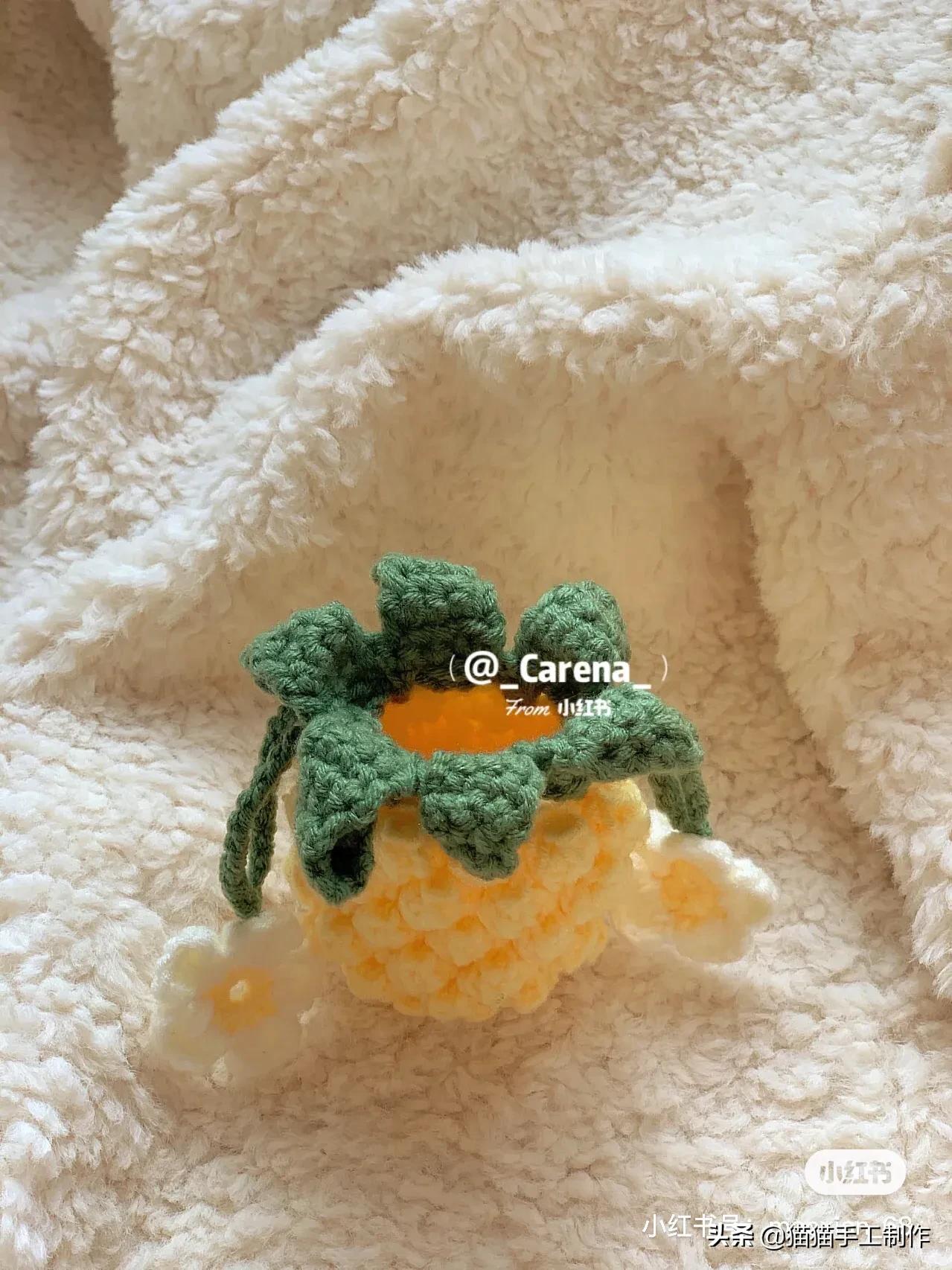 森系零钱包包钩织教程来喽，有图解呦