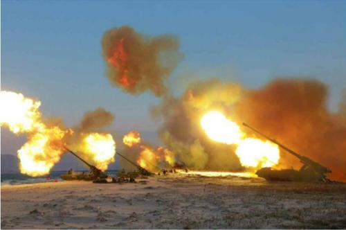 首尔谷山大炮图片,朝鲜谷山大炮