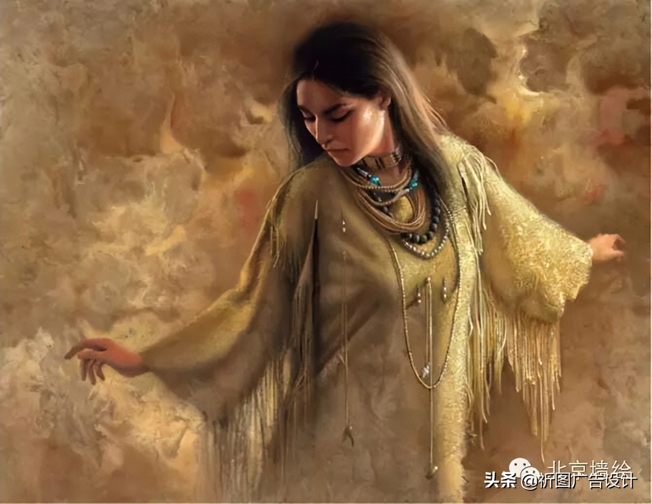 印第安人油画高清,印第安人油画艺术