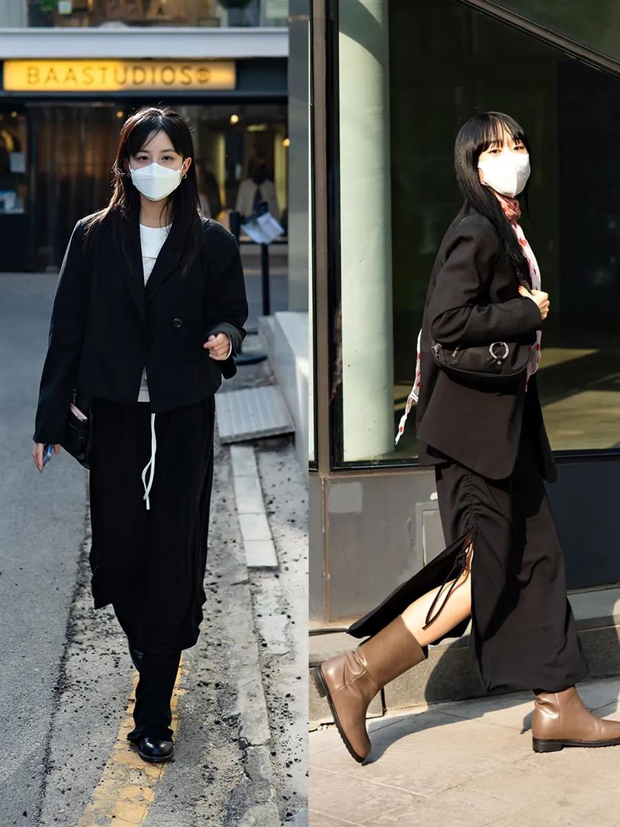 韩系ins高级感西装外套穿搭,跟着韩国博主学穿搭技巧